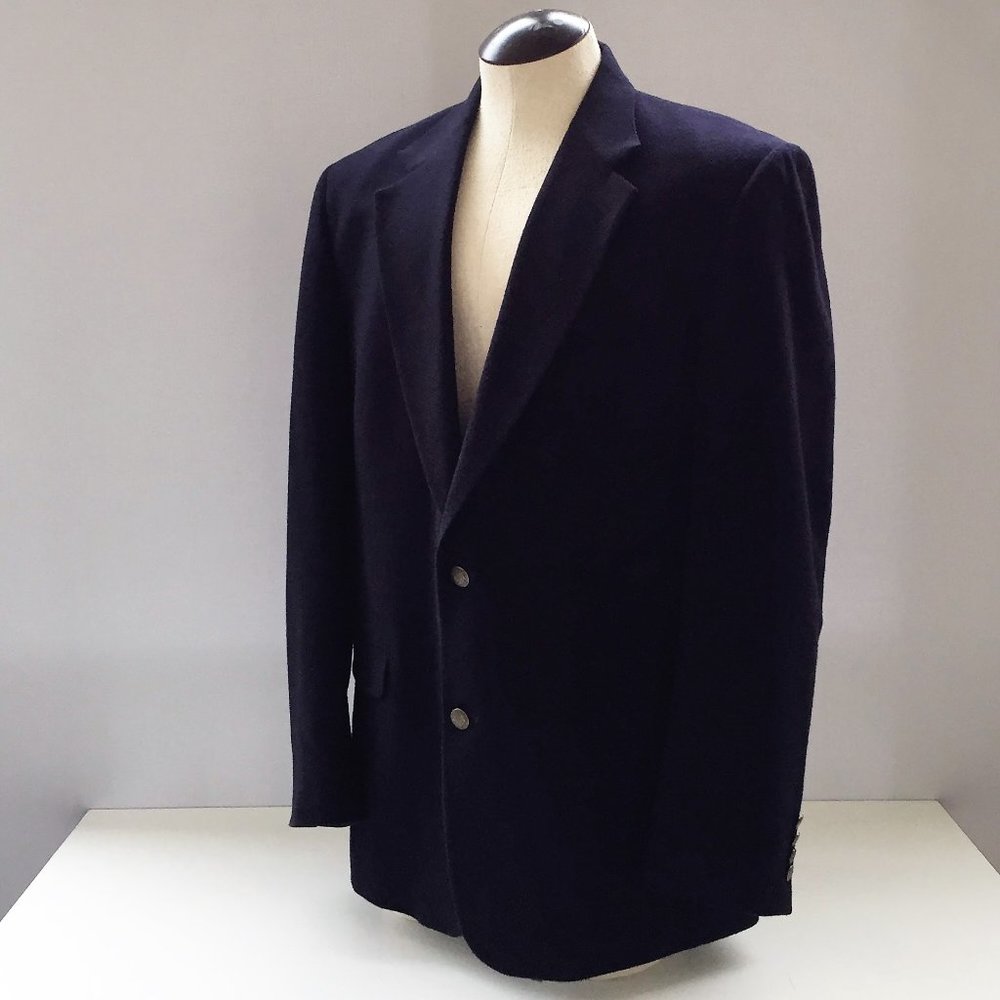 Vintage L.L. Bean Tiroler wool blend navy blazer 42 Tall
